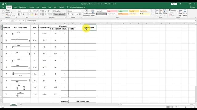 2 Export bar List From Autocad using Convert MText Tool смотреть онлайн