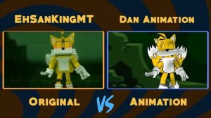 Sonic save Tails "Below The Depths" (Good Ending) FNF Minecraft Animation (Original vs Animation)