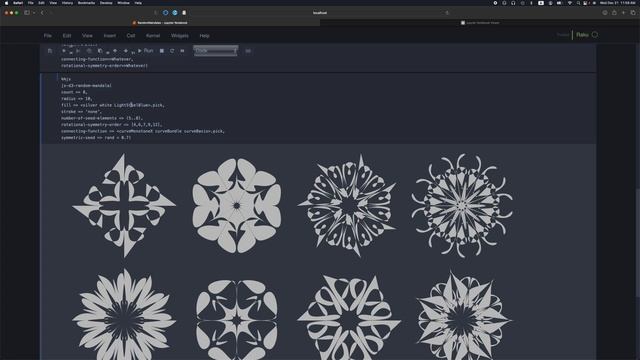 Random mandalas generation (with D3.js via Raku) смотреть онлайн