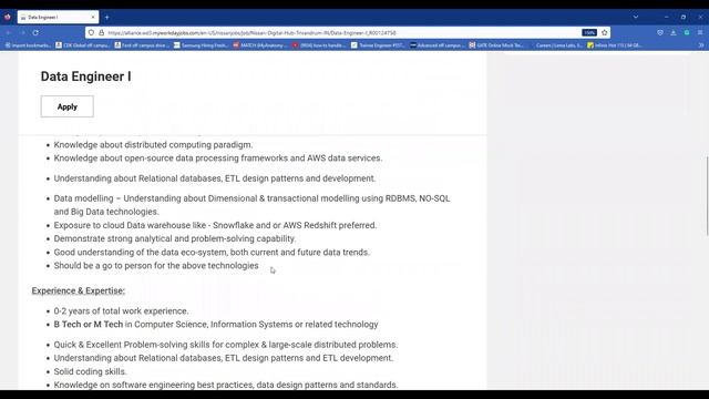 Nissan Digital Recruitment for Data Engineer /B.E/B.TECH/Freshers and Experienced Both. #PrepTech смотреть онлайн