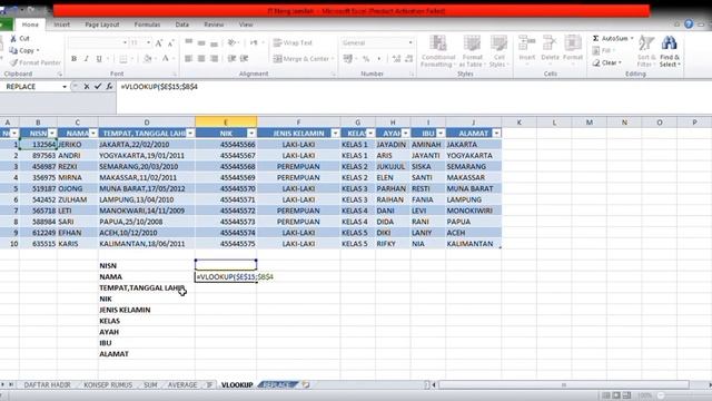 Fungsi IF, VLOOKUP, REPLACE di Microsoft Excel. Praktikum (Modul ke 5) смотреть онлайн