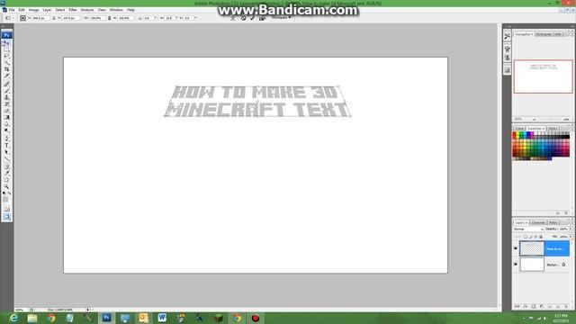 How to make 3d Minecraft text in photoshop cs3 extended! смотреть онлайн