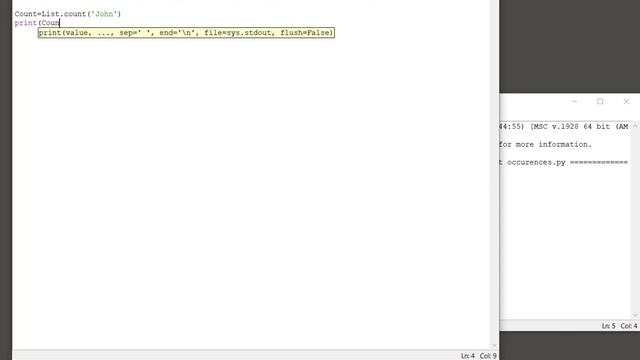 Python Lists - Count the occurrences of a list item смотреть онлайн