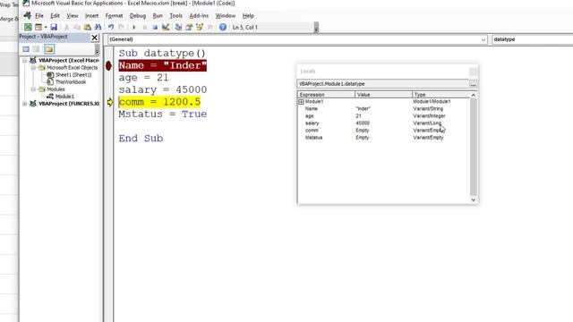 Data Types and Variable in Excel VBA - VBA Tutorial - Learn VBA - How to Create Macro in Excel смотреть онлайн