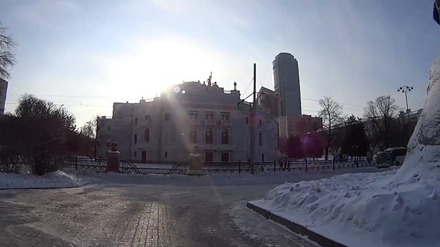 прогулка по центру города ЕКБ. проспект Ленина. смотреть онлайн