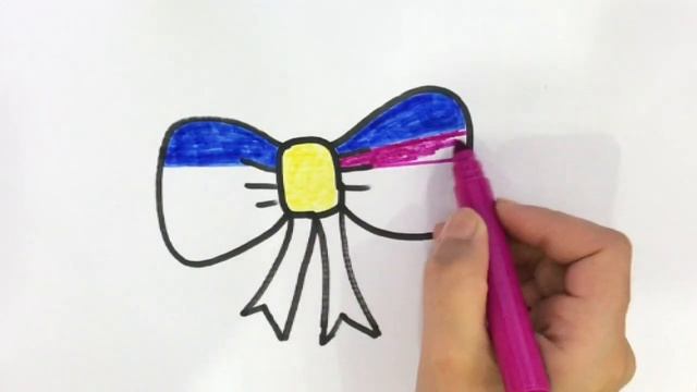 Draw a picture of a bow , нарисуйте бант для детей, dibuja un arco , video divertido para niños смотреть онлайн