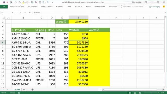 excel-743 - Dlaczego formuła nie chce się przeliczać смотреть онлайн