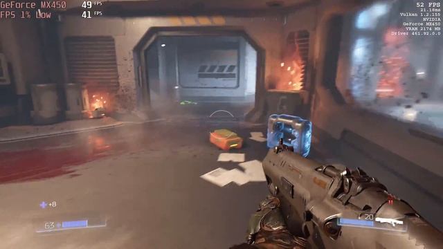 ? NVIDIA GeForce MX450 (GDDR6, 25W) - DOOM Gameplay Benchmarks (1080p)