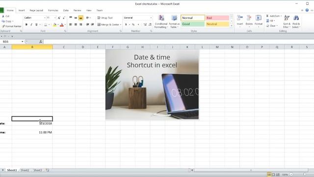 How to enter date and time in excel using shortcuts? смотреть онлайн