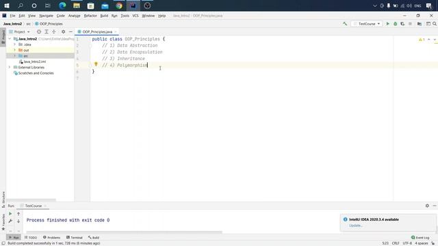 Java урок - 10.0.1 4 базовых принципа ООП смотреть онлайн
