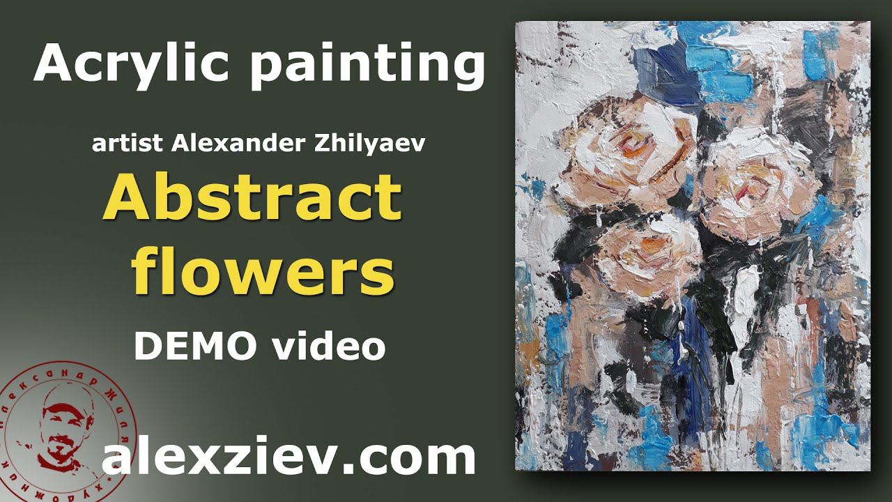 Abstract flowers acrylic смотреть онлайн