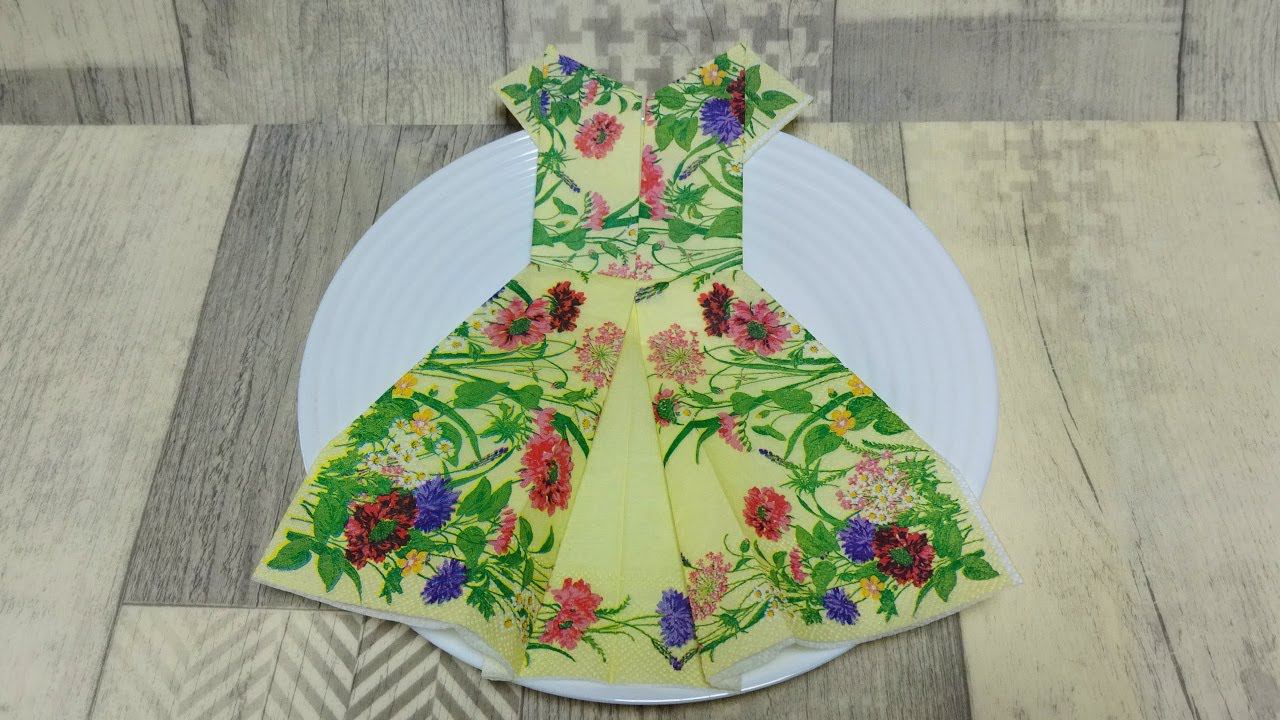 Платье из салфеток своими руками смотреть онлайн