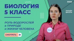 Роль водорослей в природе и жизни человека. Видеоурок 22. Биология 5 класс
