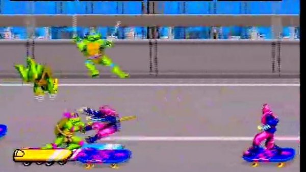 Teenage Mutant Ninja Turtles TMNT playthrough Konami 4-players arcade game -Not MAME-