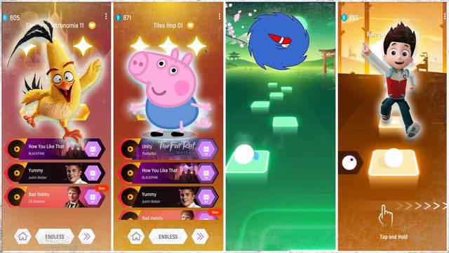 Angry Birds VS Peppa Pig VS Sonic Exe VS Paw Patrol | Tiles Hop EDM Rush смотреть онлайн