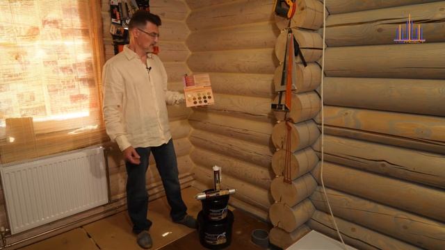 Утепление деревянного сруба по технологии «Теплый шов» герметиком Альфапласт-136 смотреть онлайн