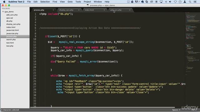 JavaScript AJAX & PHP 038 - Deleting one record bug смотреть онлайн