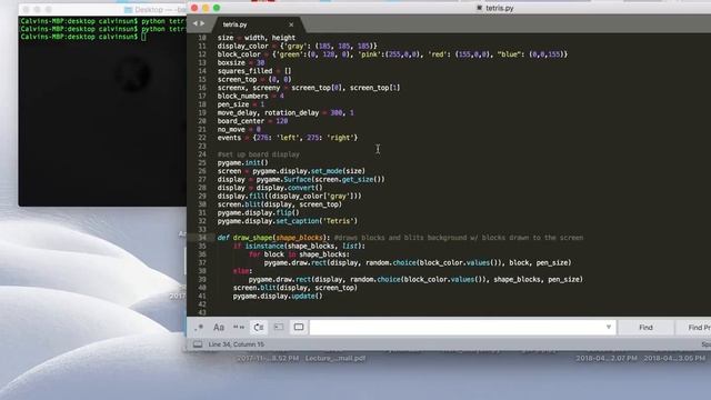 CS10 Pygame Tetris смотреть онлайн