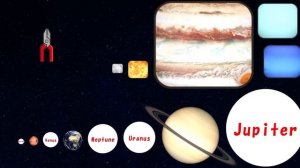 SQUARE HUNGRY 8 Planets Sizes for BABY Funny Planet  comparison Game Solar System Comparison