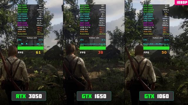 RTX 3050 vs GTX 1650 vs GTX 1060 - 10 Games Test смотреть онлайн
