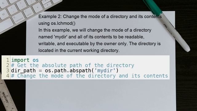 How can we use the following function in Python: os.lchmod(mode, path) смотреть онлайн