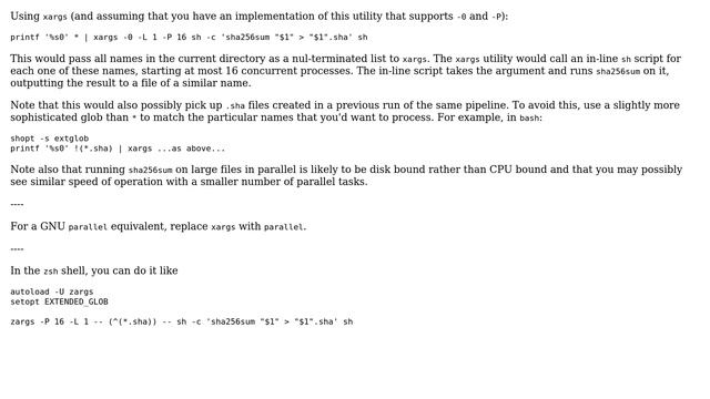 Unix & Linux: How do I use GNU parallel to calculate sha256 hash? (2 Solutions!!) смотреть онлайн