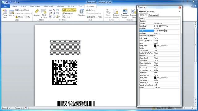 Create barcodes in Word 2010 смотреть онлайн