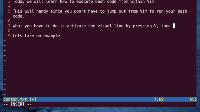 Vim Tutorial - Execute Bash Command from Vim Directly смотреть онлайн
