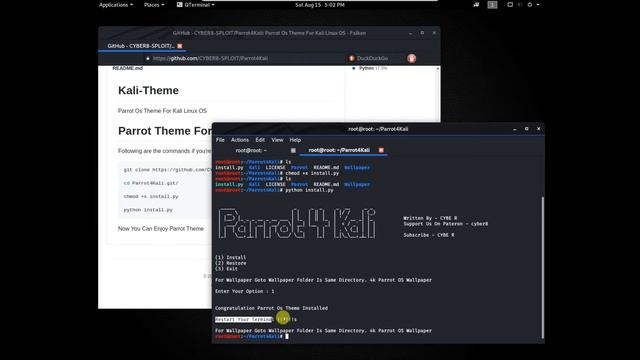 Parrot Theme For Kali + 4K Wallpaper || Terminal || 2020