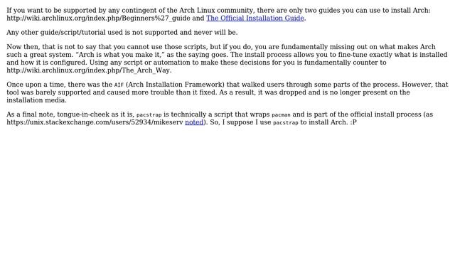Unix & Linux: Do you use any script to install Arch Linux? which? (3 Solutions!!) смотреть онлайн