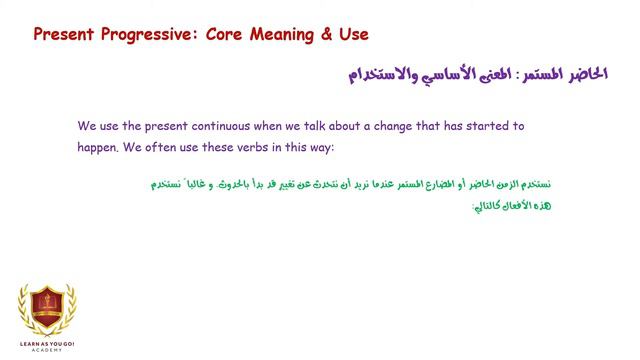تعلم اللغة الانكليزية: شرح زمن المضارع المستمر في اللغه الانجليزيه present continuous tense смотреть онлайн