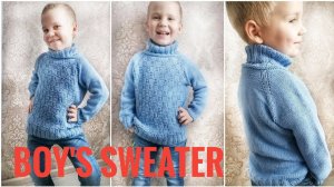 Как связать свитер на ребенка 4-5 лет.Подробный по петельный мастер класс. BOY"S SWEATER