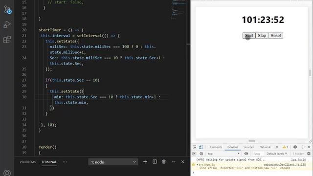 How to Create Stopwatch Using React and State смотреть онлайн