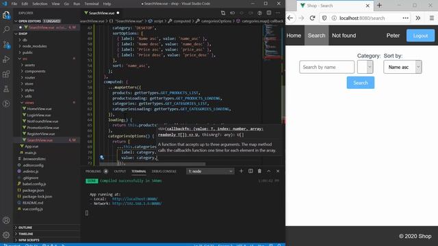 Vue.js - widok search смотреть онлайн
