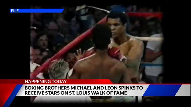 Michael and Leon Spinks getting stars on St. Louis Walk of Fame Walk of Fame today смотреть онлайн