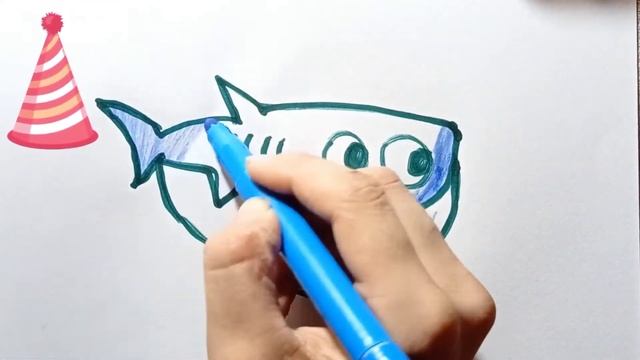 How To Draw A Shark For kids/Как нарисовать Акулу для детей/bolalar uchun akula chizish смотреть онлайн