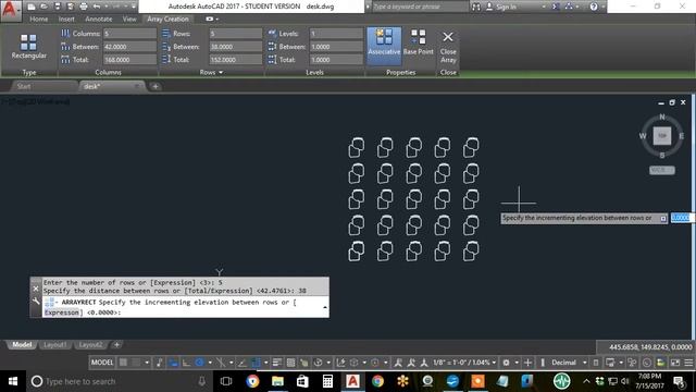 3F AutoCAD 2017 Intro Rectangular Array and Explode смотреть онлайн