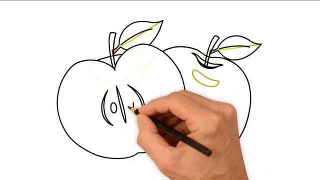 Яблуко, як намалювати яблуко, як намалювати яблуко крок за кроком смотреть онлайн