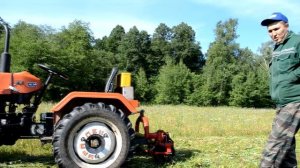 Минитрактор УРАЛЕЦ. Косим сено!