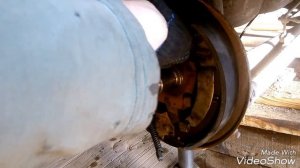 Москвич 2141.Замена ступичных подшипников и тормозных колодок задней подвески, часть 2-я.