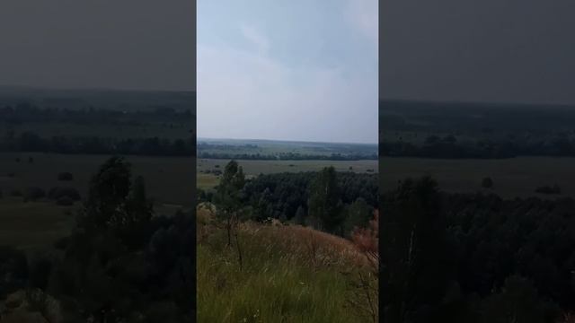 Деревня Алькино, Ковылкинский район, Мордовия. Вид с холма. 29.07.2019 смотреть онлайн