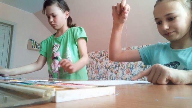 Раскрашиваем медведя на забыли про кактусы рисунок ниткой на белой бумаги я Леди Катюша и и Аня смотреть онлайн