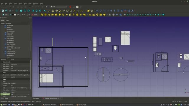 FreeCAD Arch - Creating 2D Plan - 02 смотреть онлайн