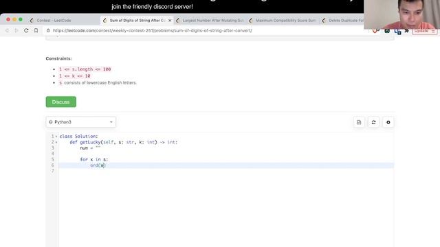 1945. Sum of Digits of String After Convert (Leetcode Easy) смотреть онлайн