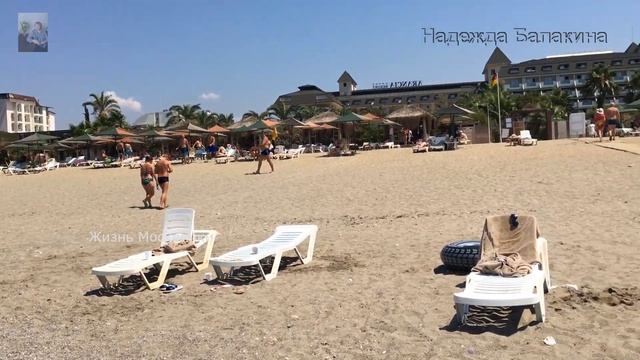 Идём к морю. Посмотрим пляж отеля. MC Arancia Resort Hotel. Аланья, Конаклы.