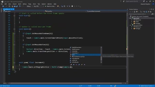 Как работать с камерой на Android / pan and zoom в Unity смотреть онлайн