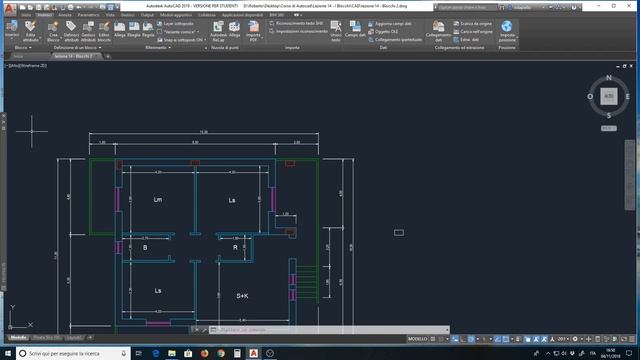 Corso Autocad - Lezione 14 - I blocchi смотреть онлайн