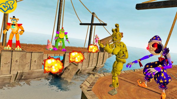 МОРСКОЙ БОЙ ФНАФ 9 ГАРРИС МОД УГАР || Garry's Mod FNAF COOP