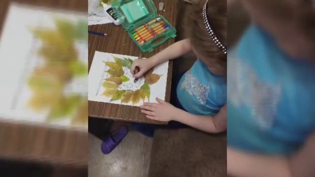 "Достижения наших детей" Аппликация из листьев "Львёнок" смотреть онлайн