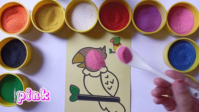 coloring sand cockatoo colored sand art смотреть онлайн